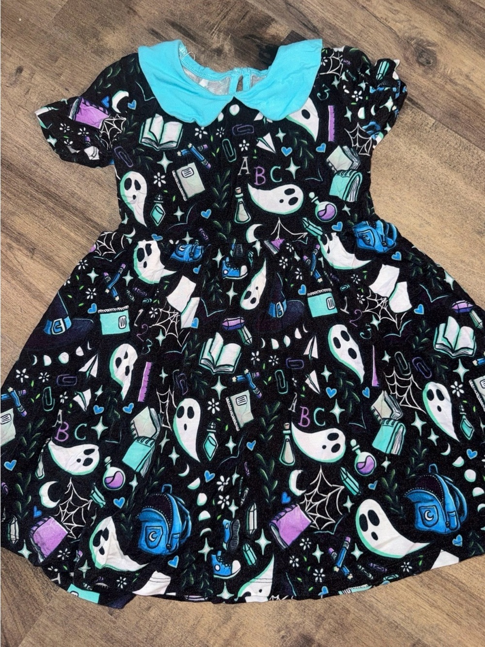 Twisted Lily Fretted Life Haunted Schoolhouse Ghost Twirl Dress Girls 3T Bamboo